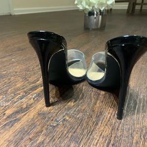 Sexy Black Open Toe Heels